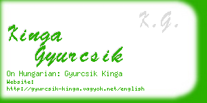 kinga gyurcsik business card